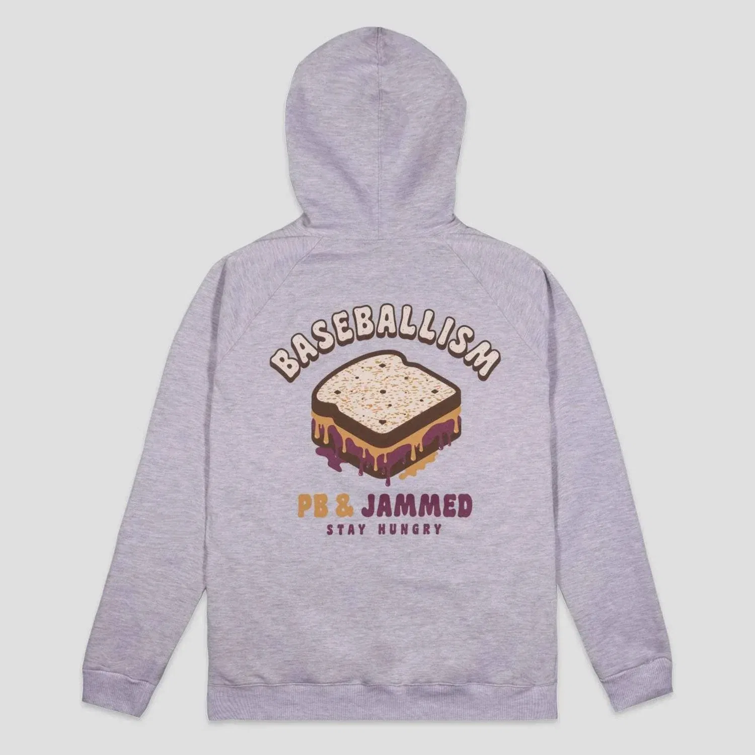 Детское худи для девочек с принтом Pb & Jammed Baseballism, серый — фото 2