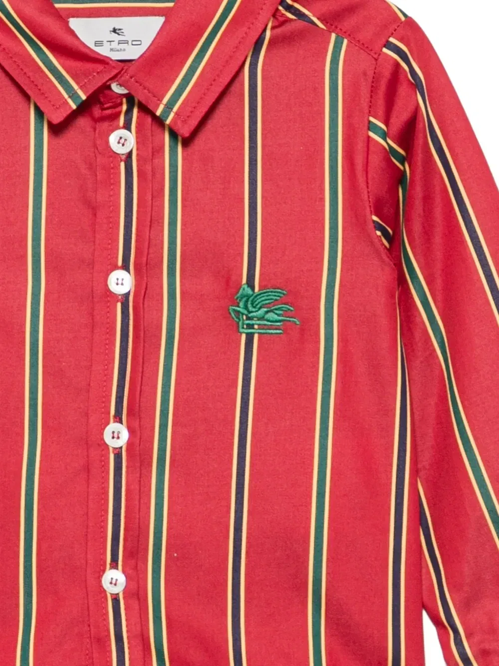 Полосатая рубашка ETRO KIDS, красный — фото 3