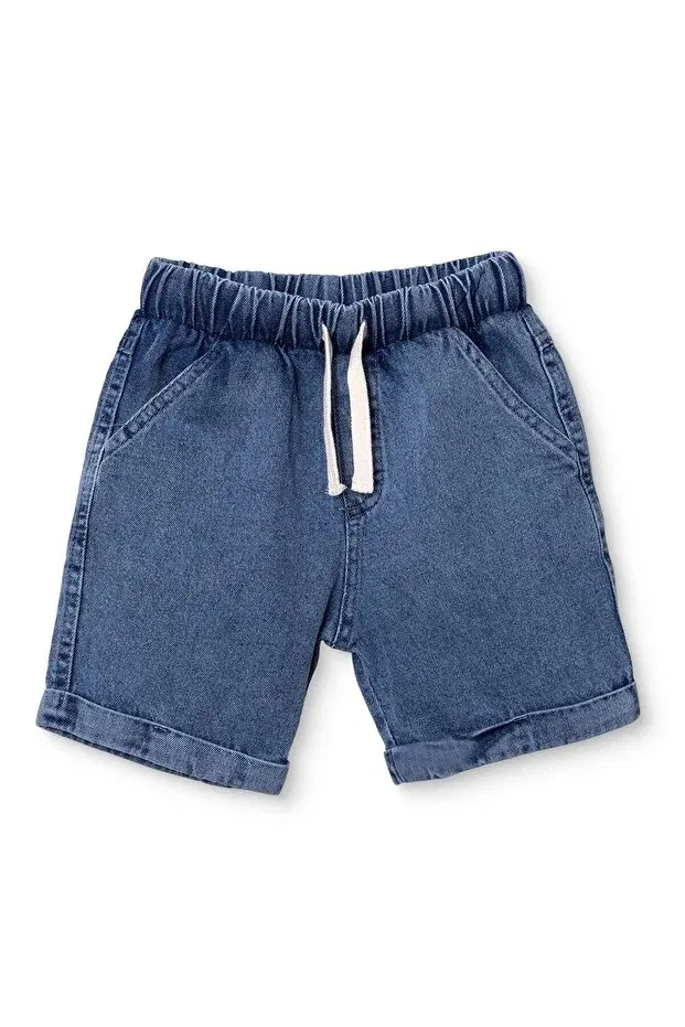 Детские шорты для мальчиков джинсовые Lace-up Double Ebebek Hello Baby, Blue
