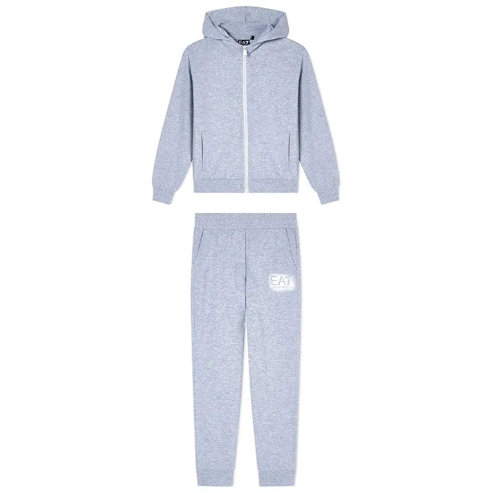 Детский спортивный костюм для девочек с капюшоном EA7 EMPORIO ARMANI, Grey