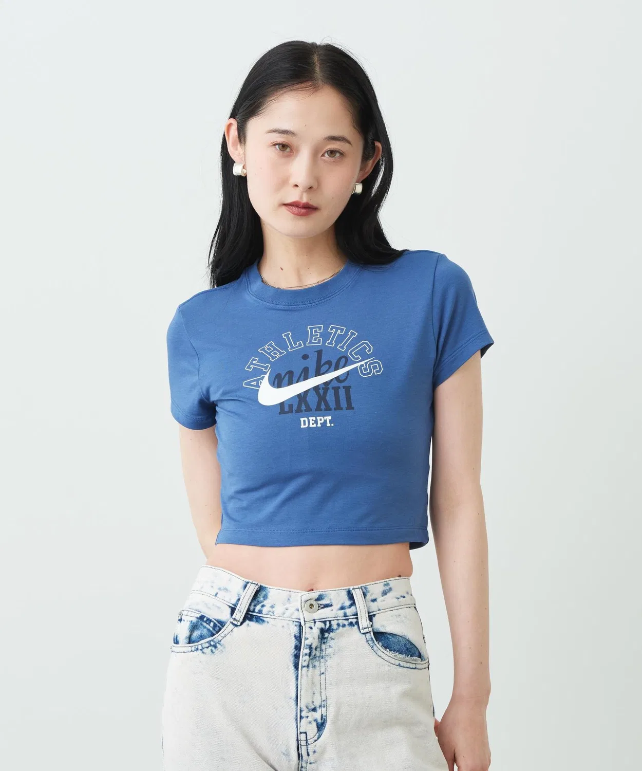 Женская футболка с коротким рукавом и принтом Nike Sportswear Chill Knit, Mystic Navy
