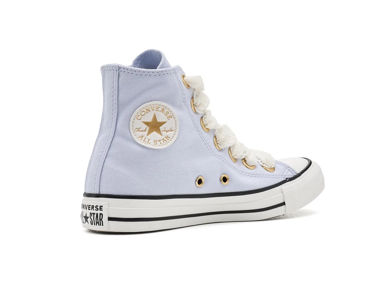 Кеды Chuck Taylor All Star Lace (для детей постарше) Converse Kids, Almost Lavender/Gold — фото 4