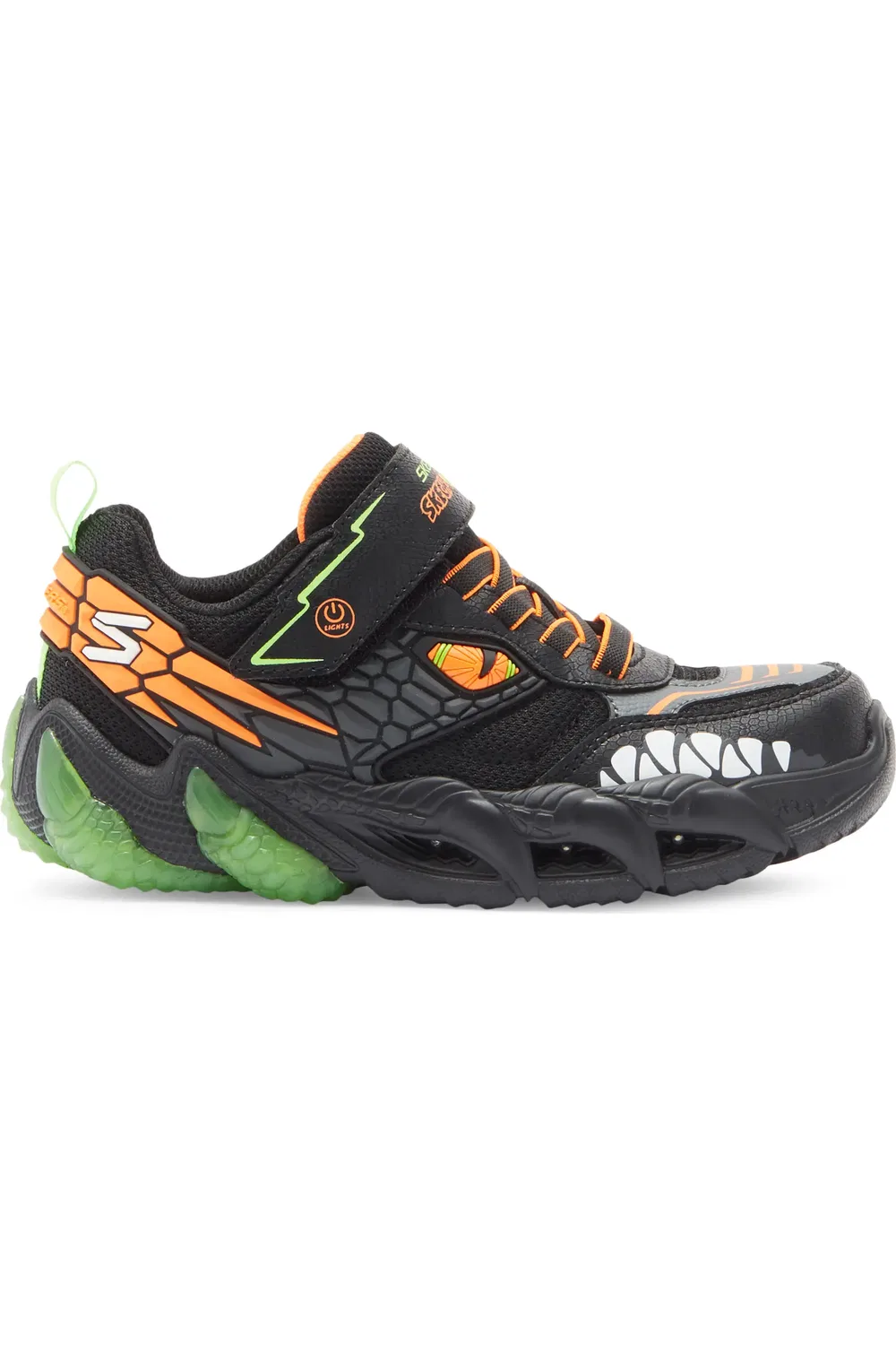Кроссовки детские со светящейся подошвой Skech-O-Saurus Lights 3.0 SKECHERS, Black Multi — фото 3