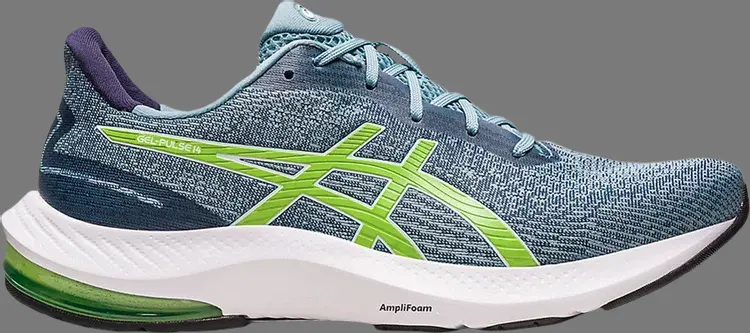 

Кроссовки gel pulse 14 'light steel lime zest' Asics, серый