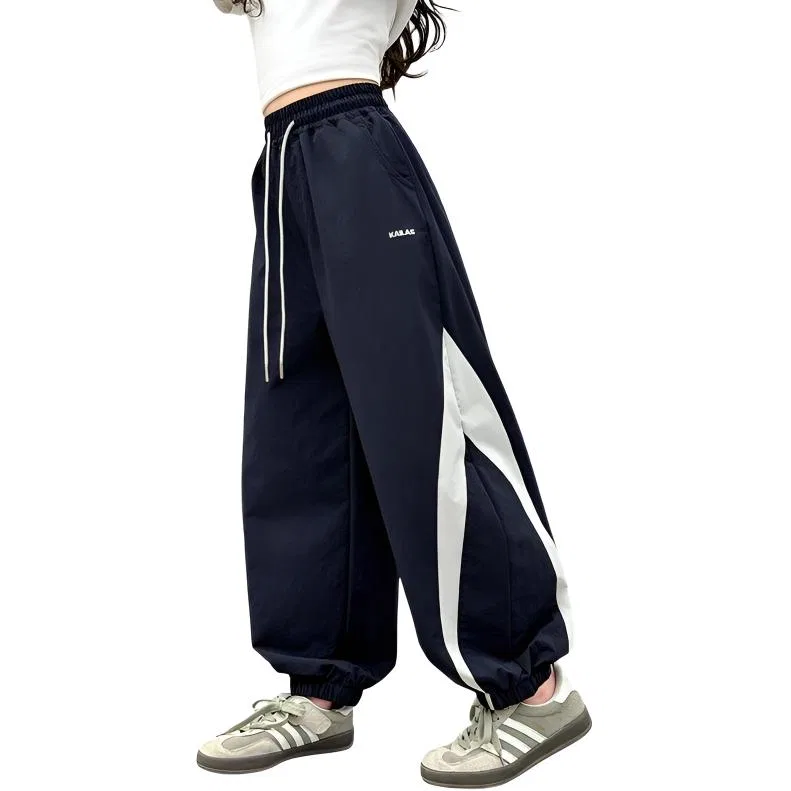 Детские трикотажные спортивные штаны тонкие Dark Navy Blue TNTX