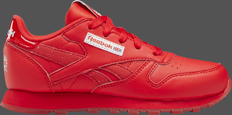 Кроссовки popsicle x classic leather little kid 'instinct red' Reebok, красный - фото