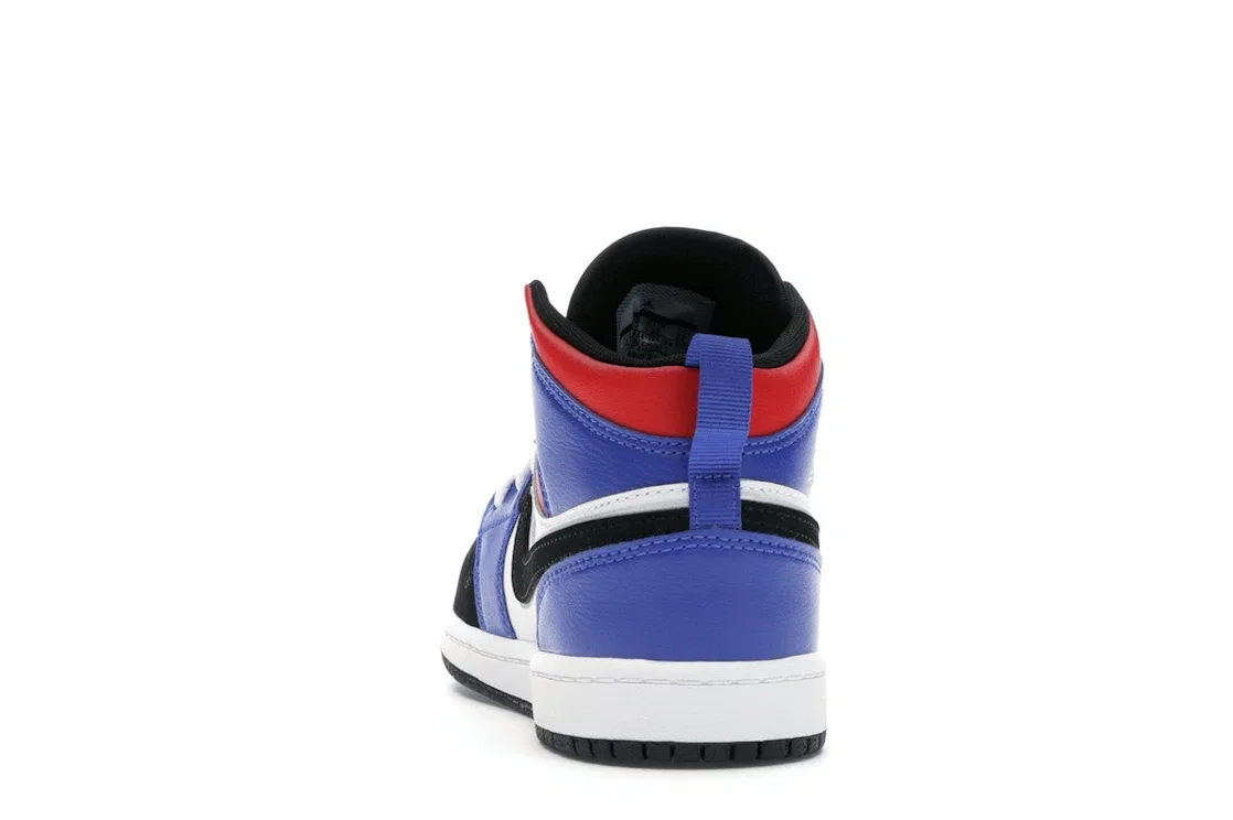 Детские кроссовки Lifestyle Jordan 1 Mid Jordan, White/Black-Hyper Royal-University Red-Metallic Silver — фото 4