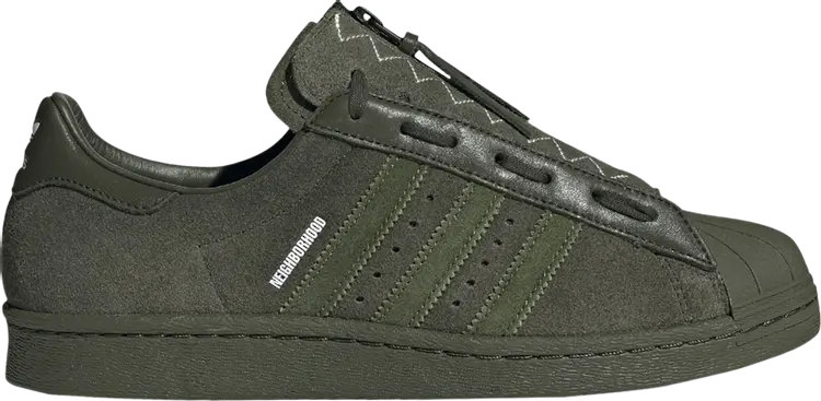 

Кроссовки Adidas Neighborhood x Superstar 80s 'Night Cargo', зеленый
