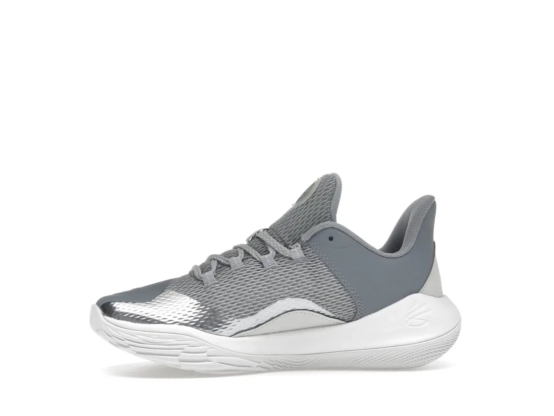 Детские кроссовки для мальчиков высокие Under Armour Curry 11, White/White Clay/Steel — фото 3