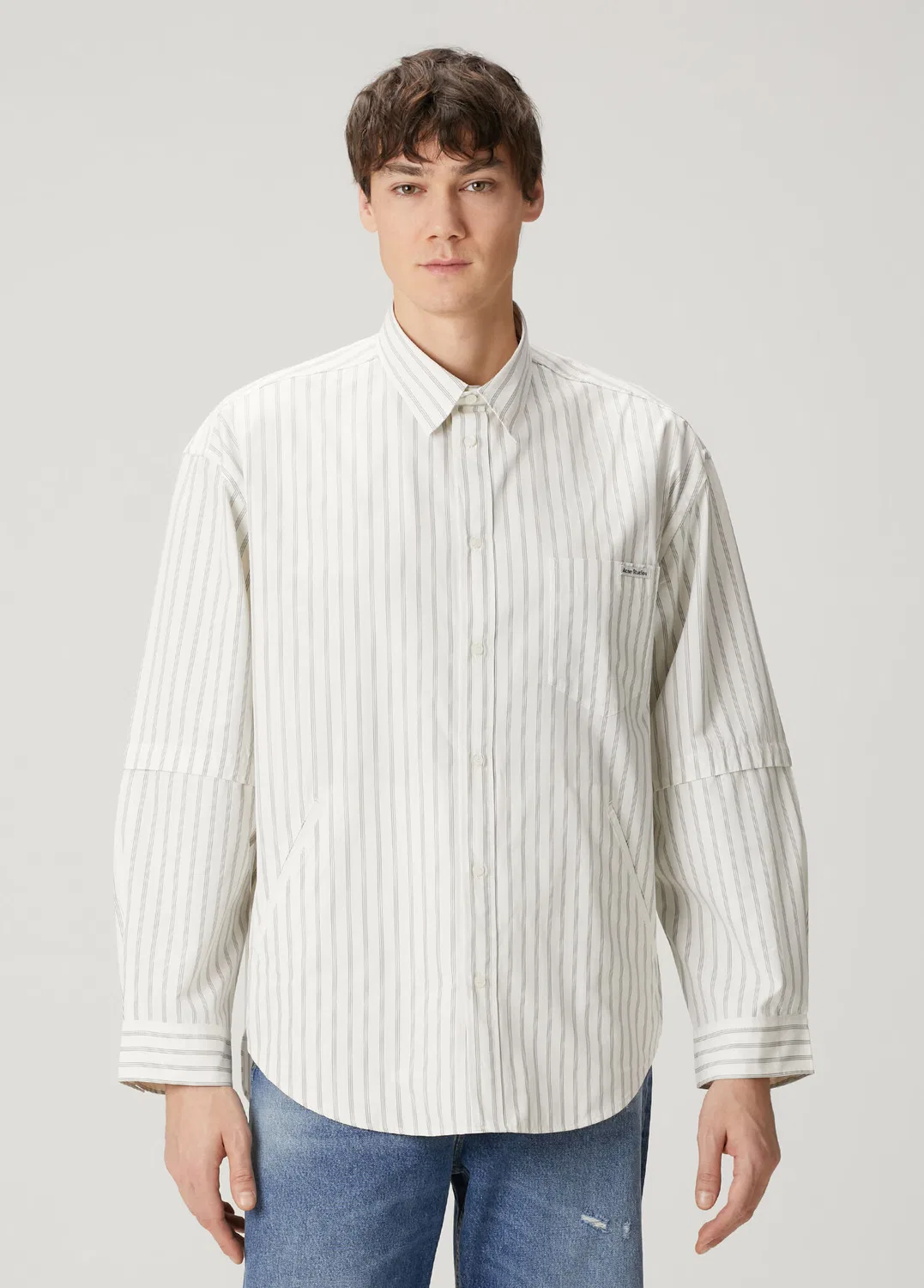 Рубашка Acne Studios, ekru