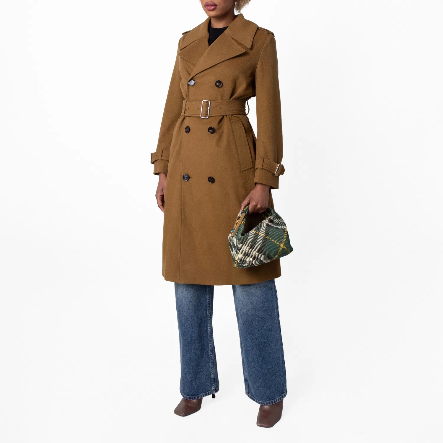 Пальто-тренч женское из кашемира с поясом Burberry, Shrew