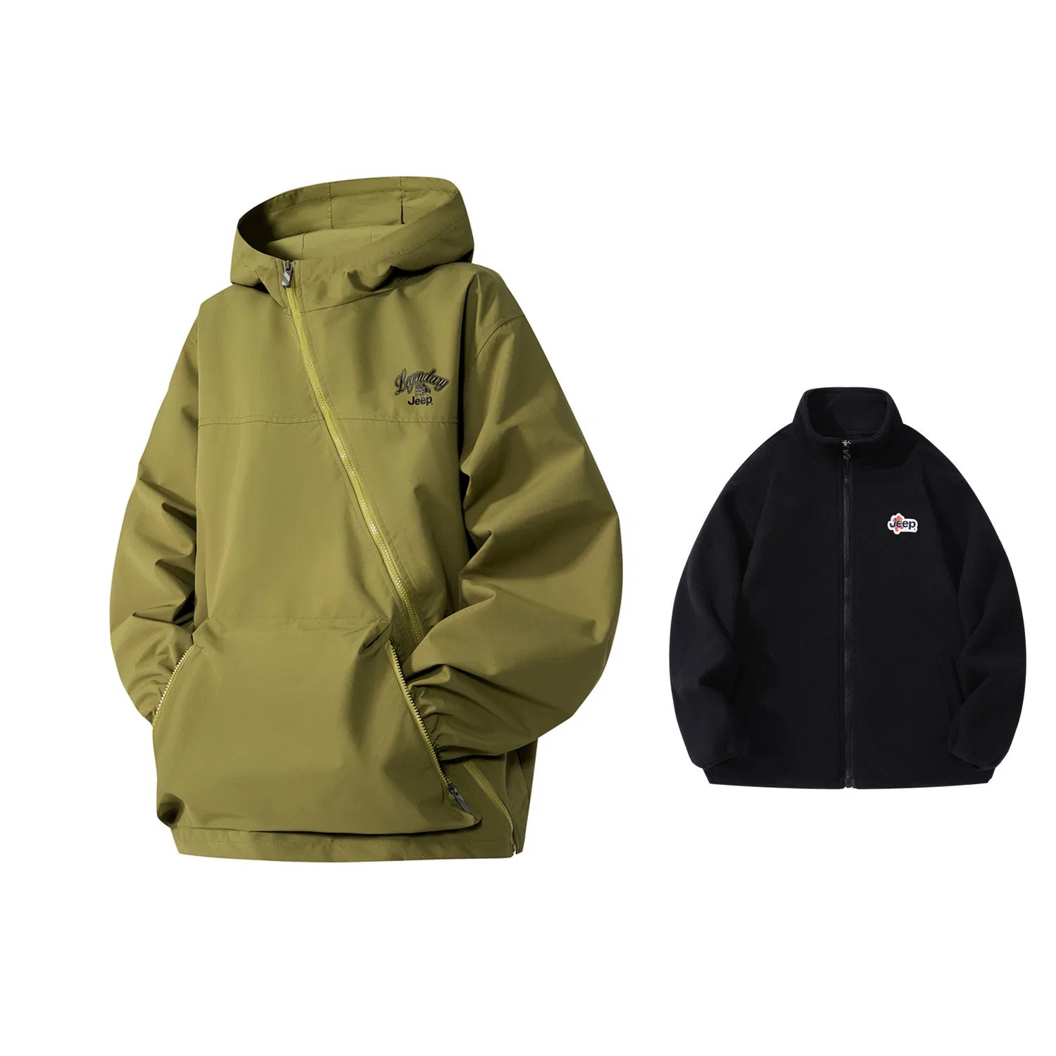 Детская куртка утепленная Three-in-One Thickened Coat Jeep, Olive Green
