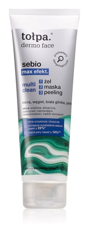 

Очищающая маска с пилингом для проблемной кожи Tołpa Dermo Face Sebio Max Efect