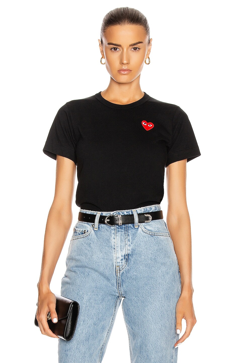 

Футболка Comme des Garçons Jersey Red Emblem, черный