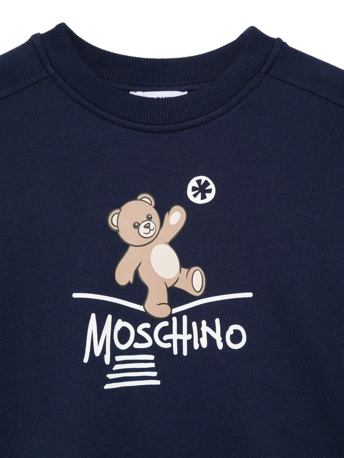 Свитшот с принтом Teddy Bear синего цвета Moschino, синий — фото 2