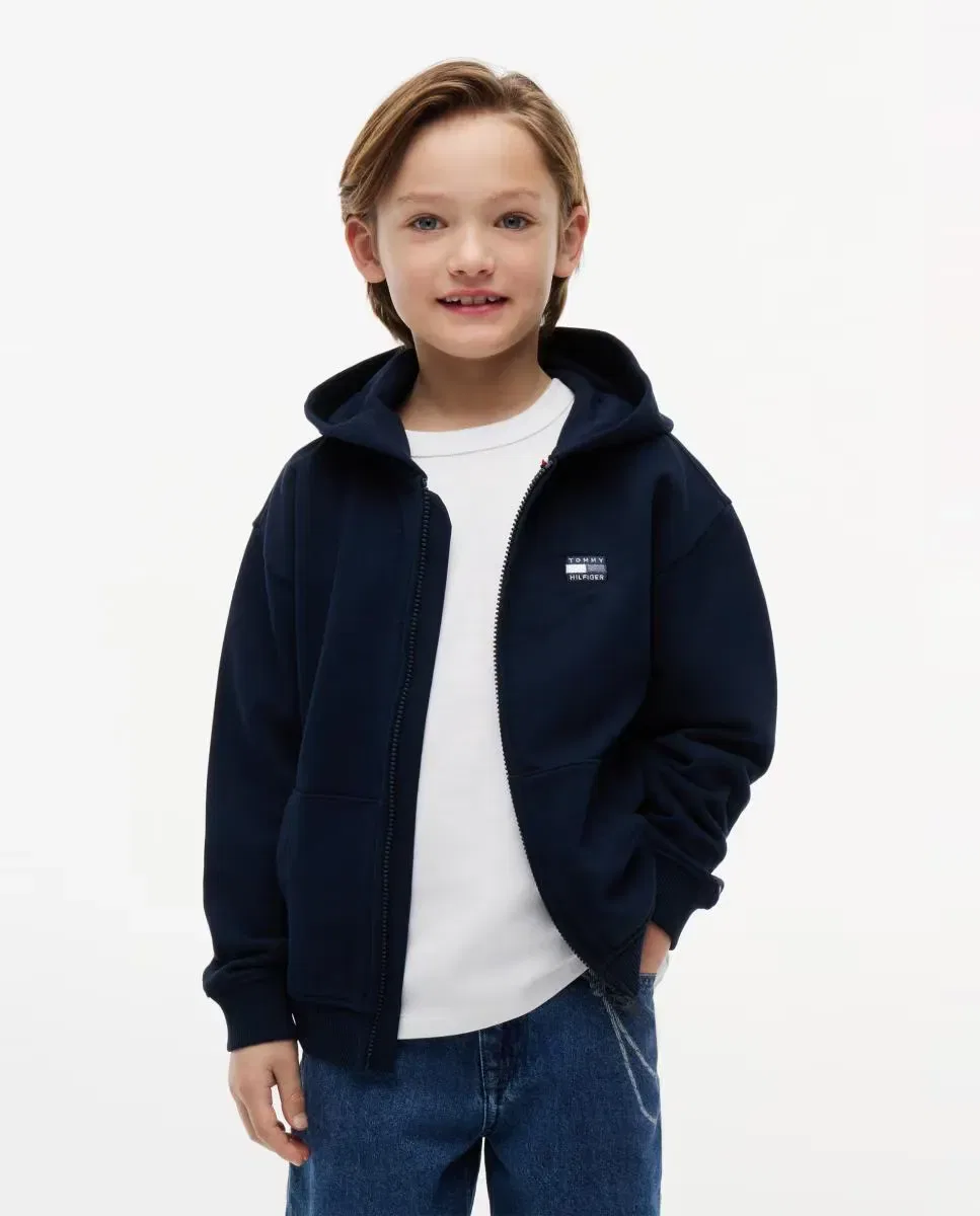 Детская кофта с капюшоном и молнией для мальчиков Tommy Hilfiger, Azul