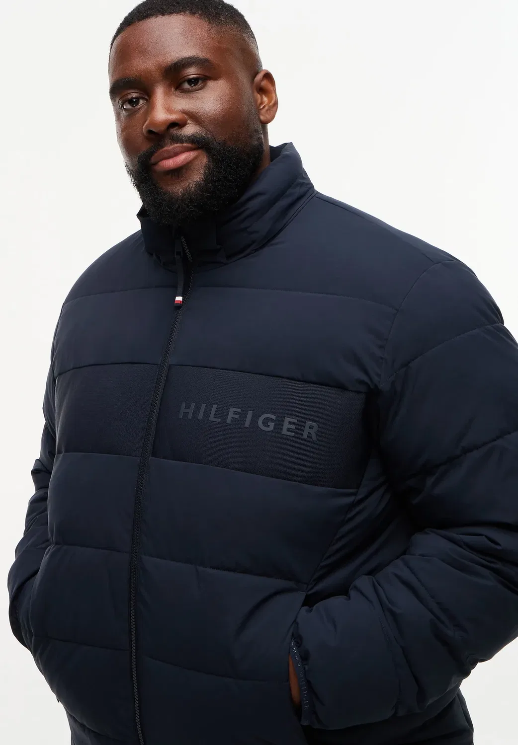 Фирменная пуховая куртка Bt-Detach с капюшоном - зимняя куртка Tommy Hilfiger, Navy Blue — фото 4