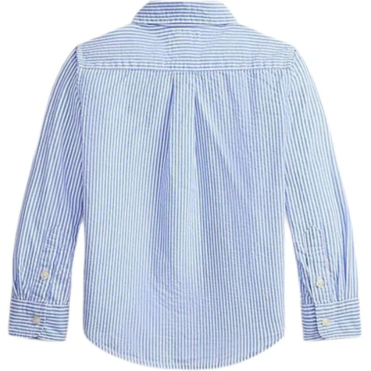 Детская рубашка Casual Classic с длинным рукавом Polo Ralph Lauren, Blue — фото 3