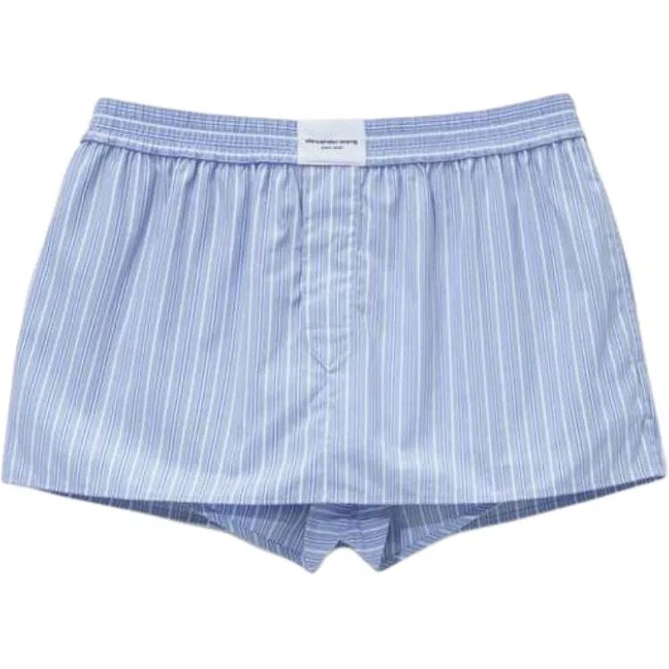 Женские шорты с принтом Alexander Wang, Light Blue Stripes — фото 3
