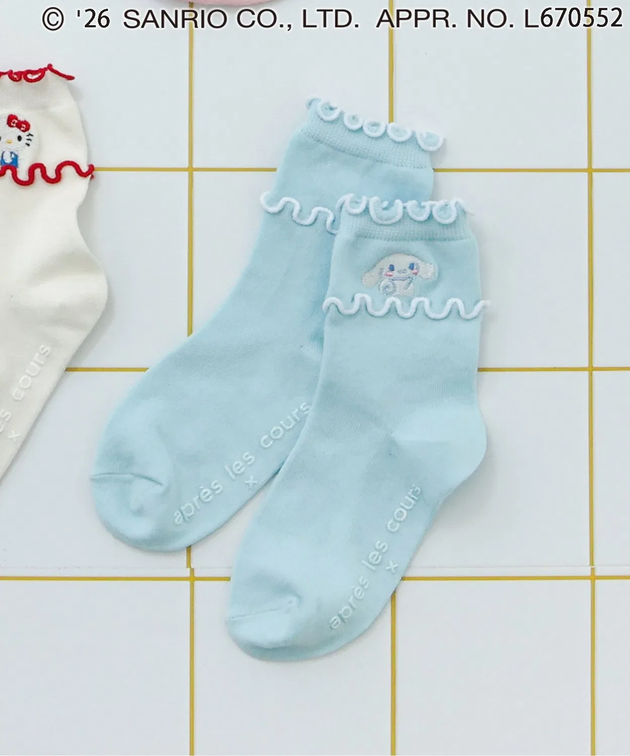 Детские носки с принтом Sanrio Characters Mellow Socks, sanrio, Sax Blue