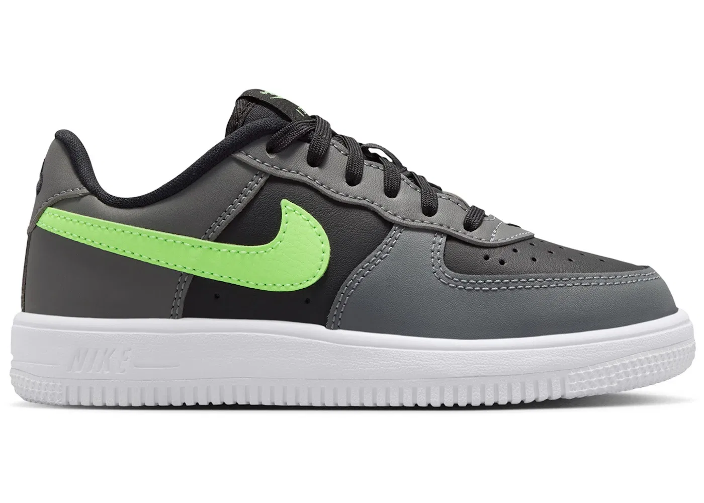 Детские кроссовки Lifestyle Nike Force 1 Low, Black/Smoke Grey/White/Lime Blast