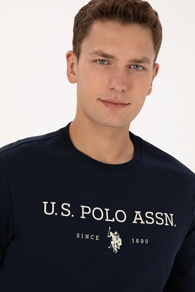 Мужские свитшот с длинным рукавом U.S. Polo Assn., Navy Blue — фото 2