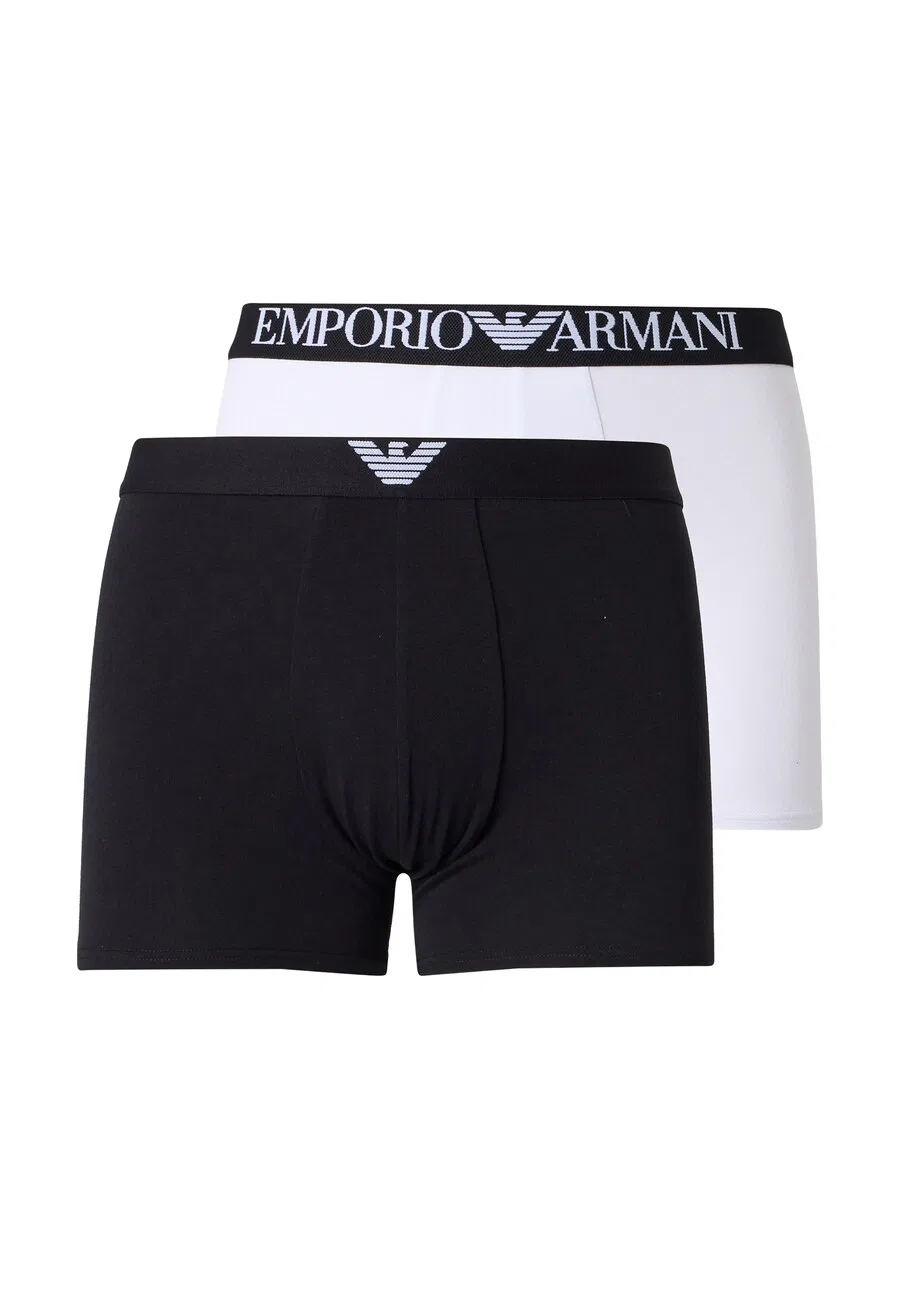 Боксерские шорты Emporio Armani черного и белого цвета