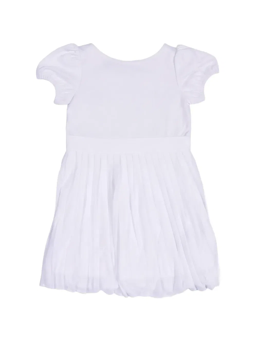 Плиссированное платье А-силуэта Polo Ralph Lauren Kids, белый — фото 2