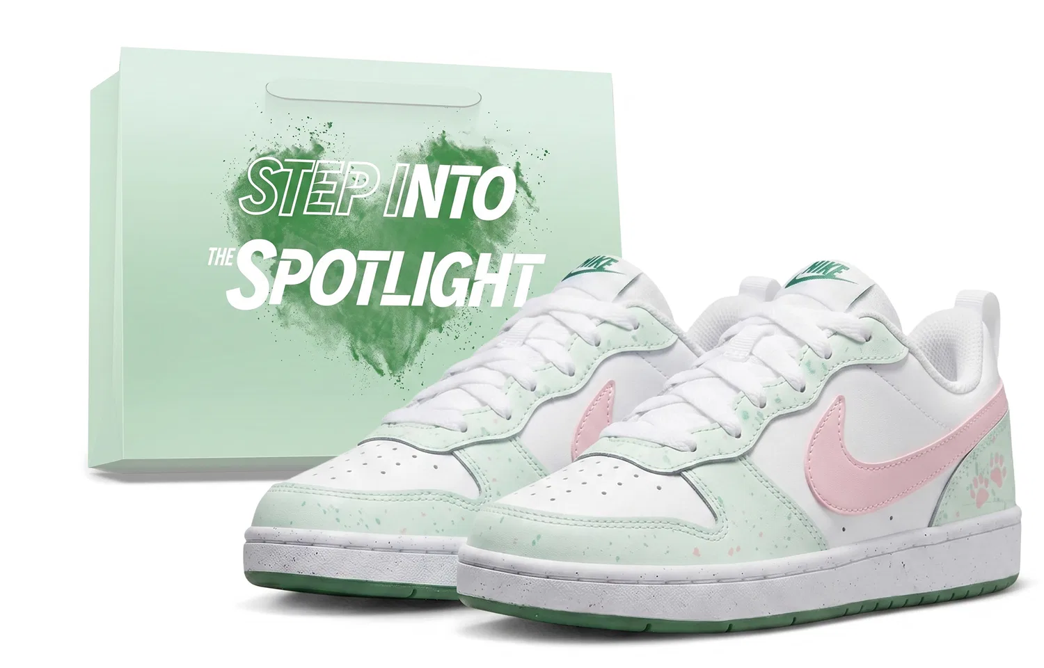 Кроссовки скейтбординговые Court Borough, Nike, Light Green