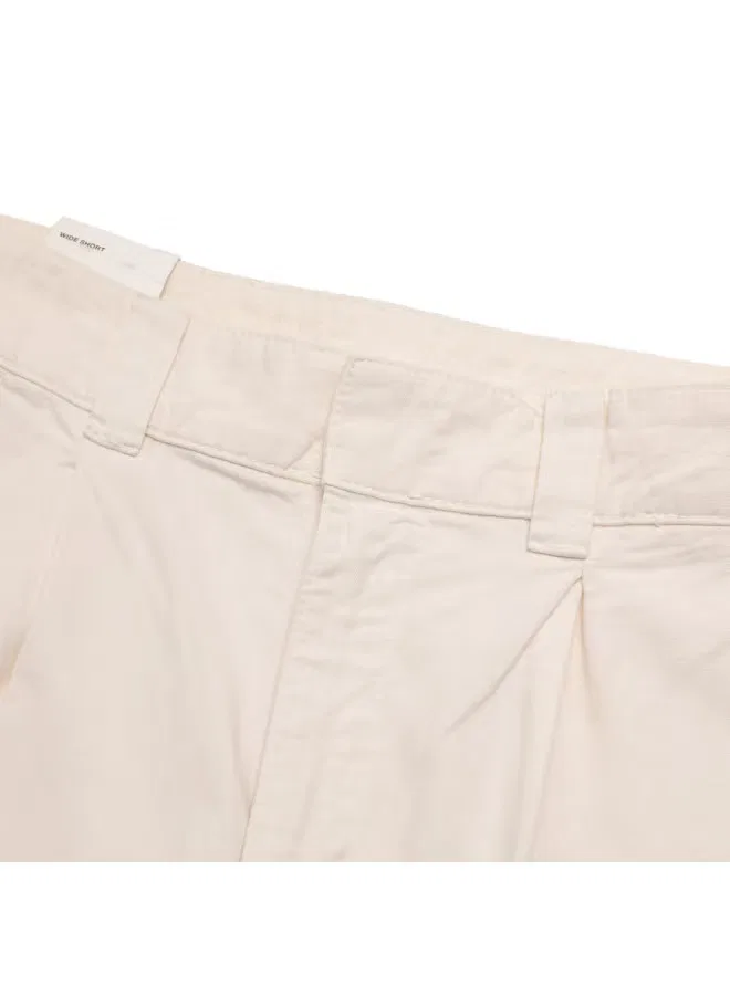 Шорты-бермуды хлопковые Zara, белый — фото 4