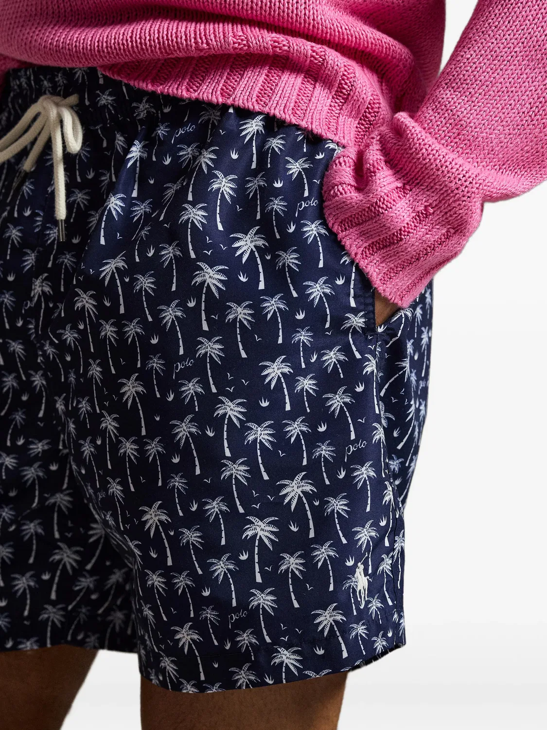 Плавательные шорты с принтом пальм Polo Ralph Lauren, синий — фото 4