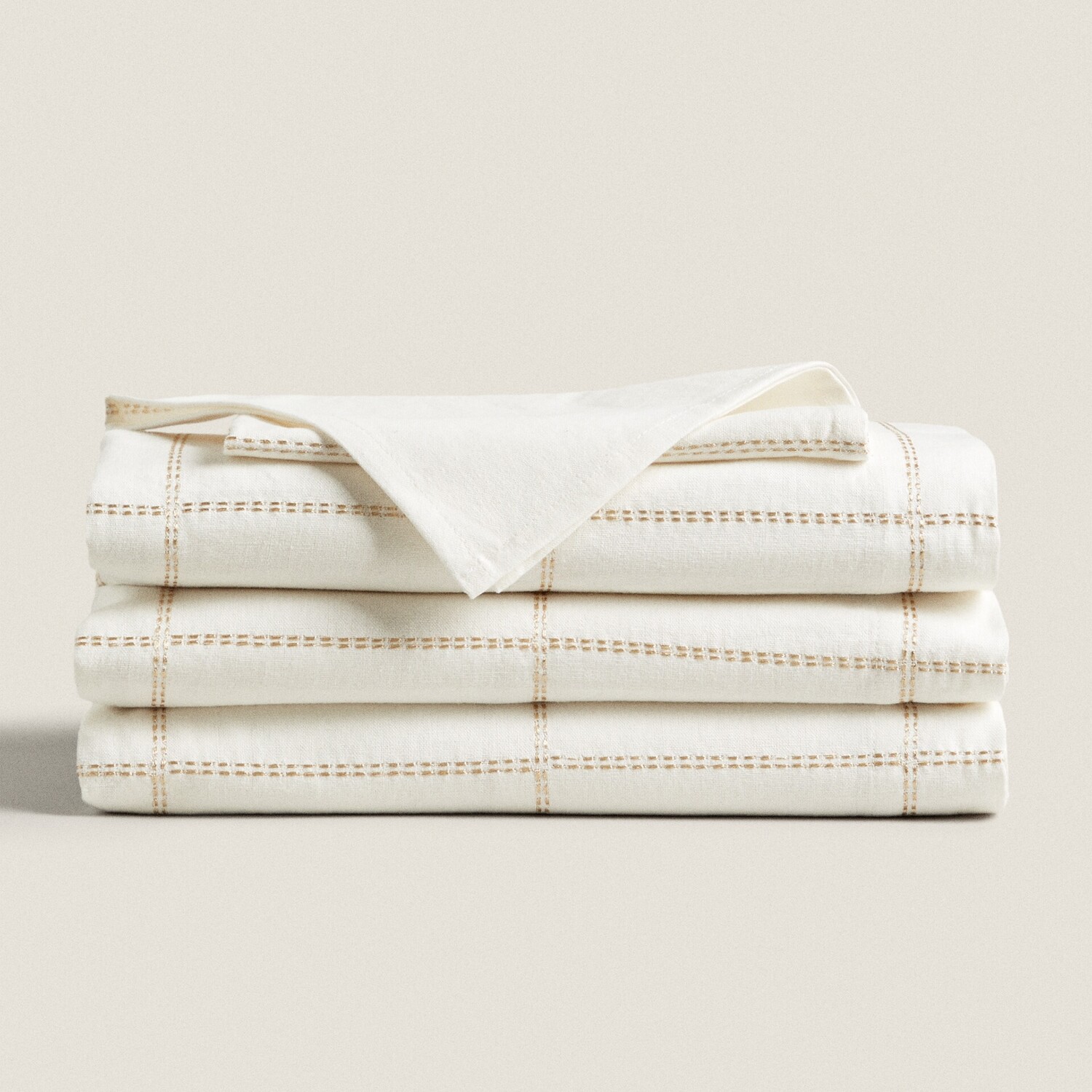 

Скатерть Zara Home Christmas Chain Linen, 170 x 250 см, белый