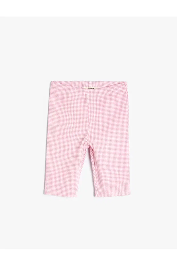 Детские леггинсы для девочек хлопковые Basics Koton, Pink Plaid