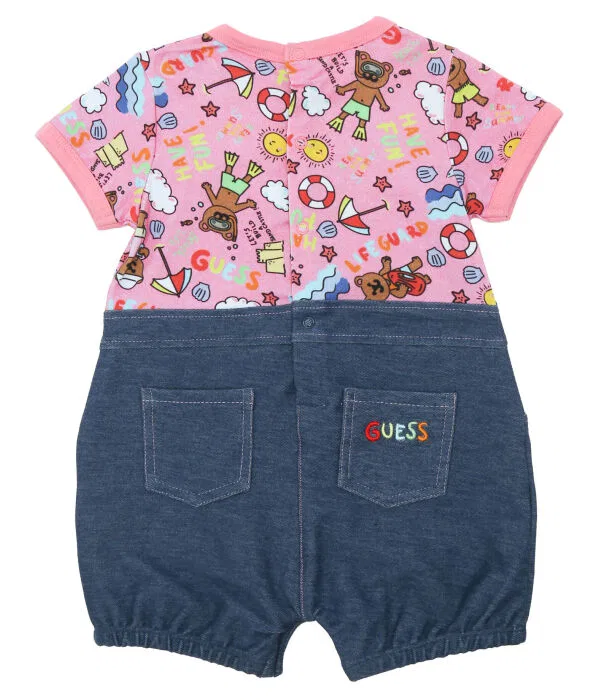 Детское боди для девочек Regular Fit Guess, Rosa — фото 2