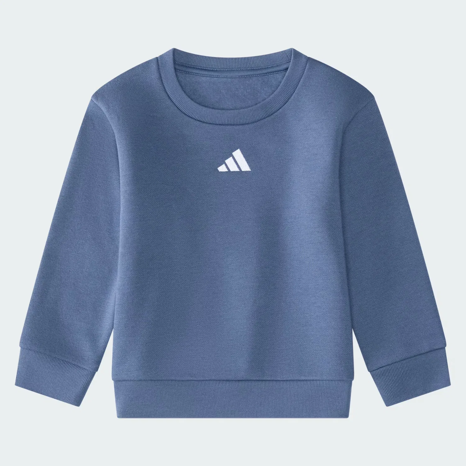 Детский спортивный костюм из флиса, толстовка и штаны, ess small logo promo Adidas Sportswear, темно-синий — фото 3