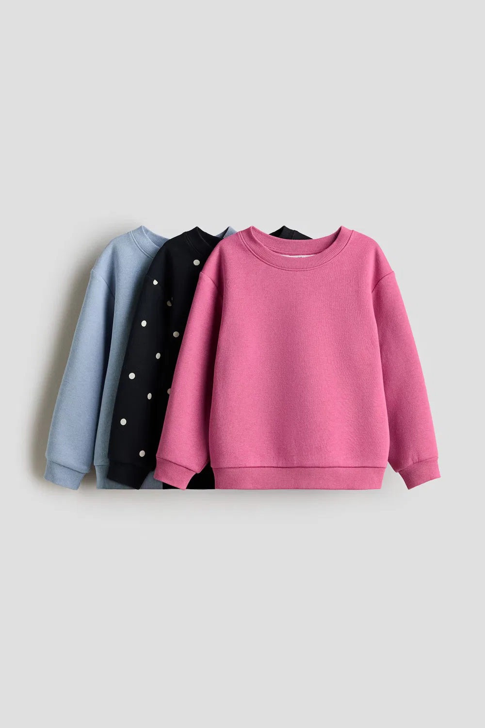 Комплект из 3 толстовок с начесом на внутренней стороне H&M, Rosa/Gepunktet