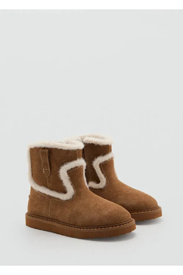 Детские ботинки для девочек на плоском ходу Mango Kids, Medium Brown
