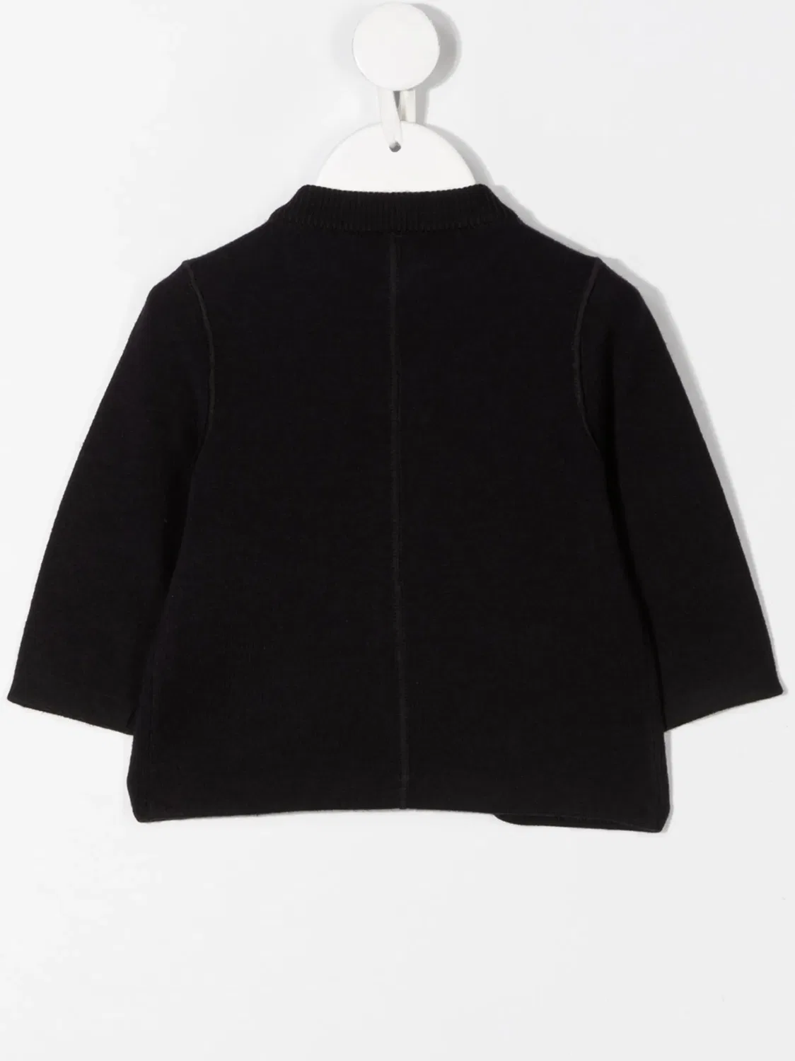 Вязаный кардиган с нашивкой-логотипом Emporio Armani, темно-синий — фото 3