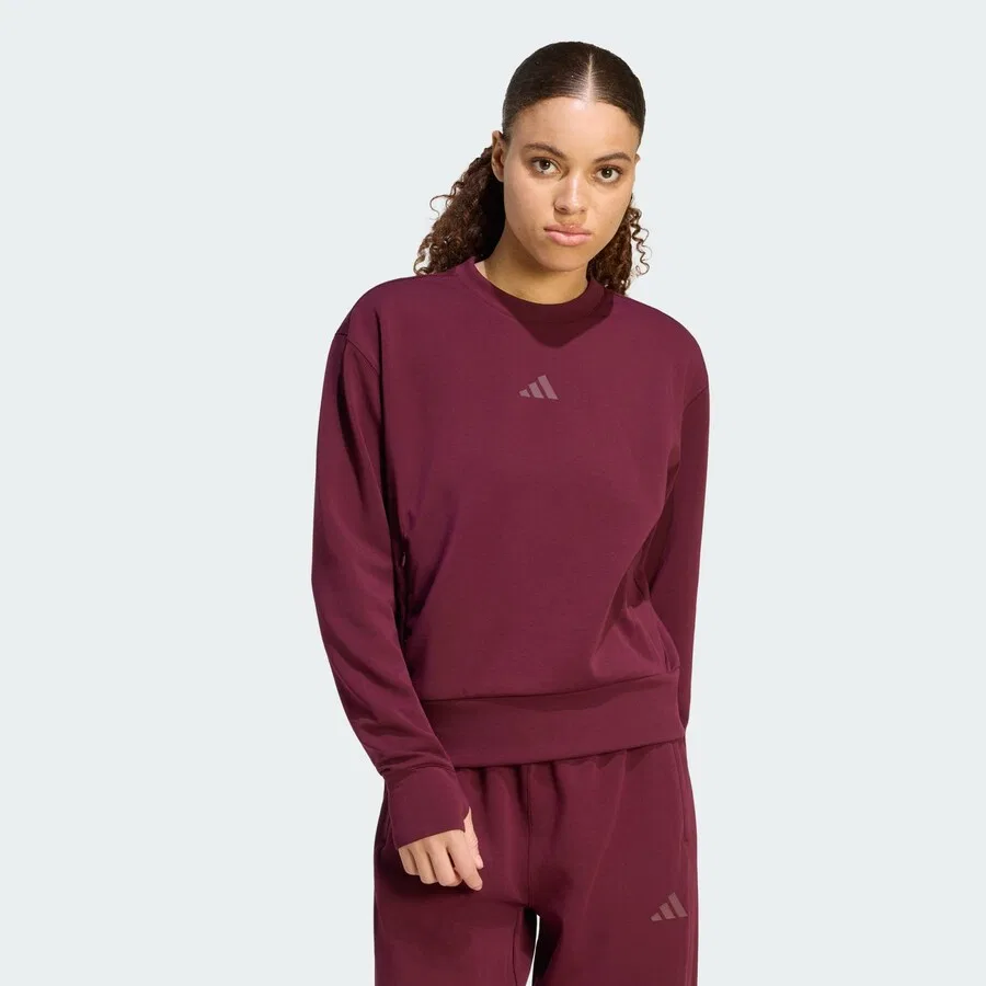Спортивная толстовка ADIDAS PERFORMANCE «Designed For Training» винно-красного цвета — фото 2