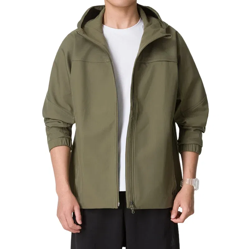 Мужское худи Warm Jacket Woven Hoodie 'Olive Green' adidas, Olive Green — фото 2