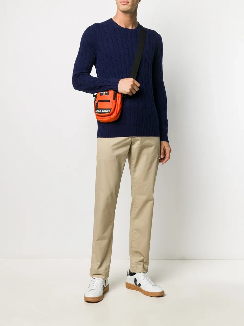 Джемпер фактурной вязки с длинными рукавами Polo Ralph Lauren, синий — фото 2