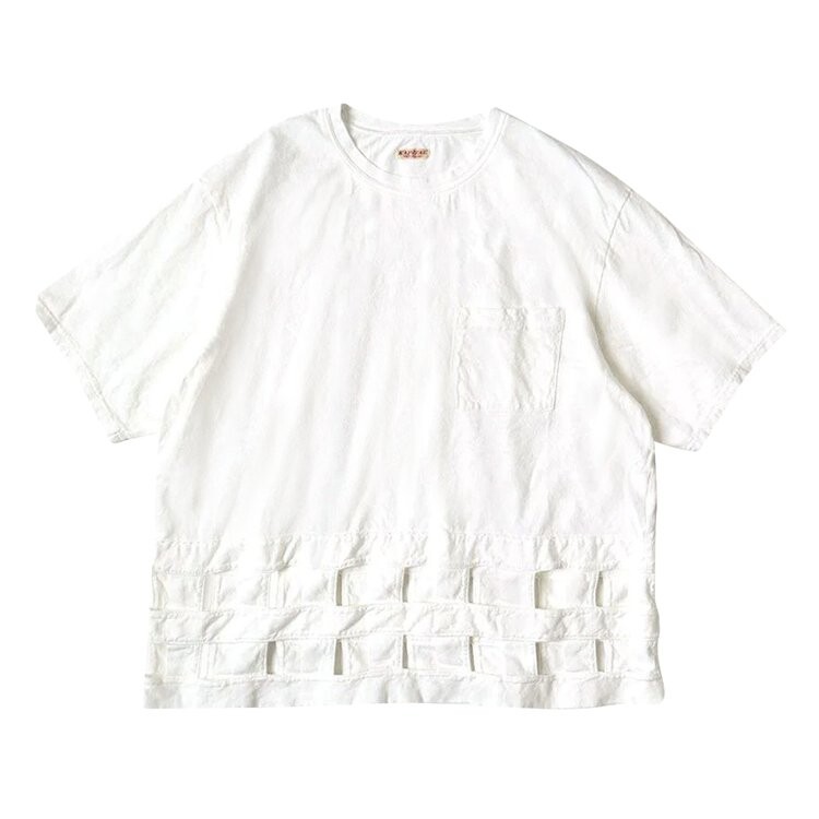 

Футболка Kapital 20 / -Jersey Windowpane T-Shirt White, белый