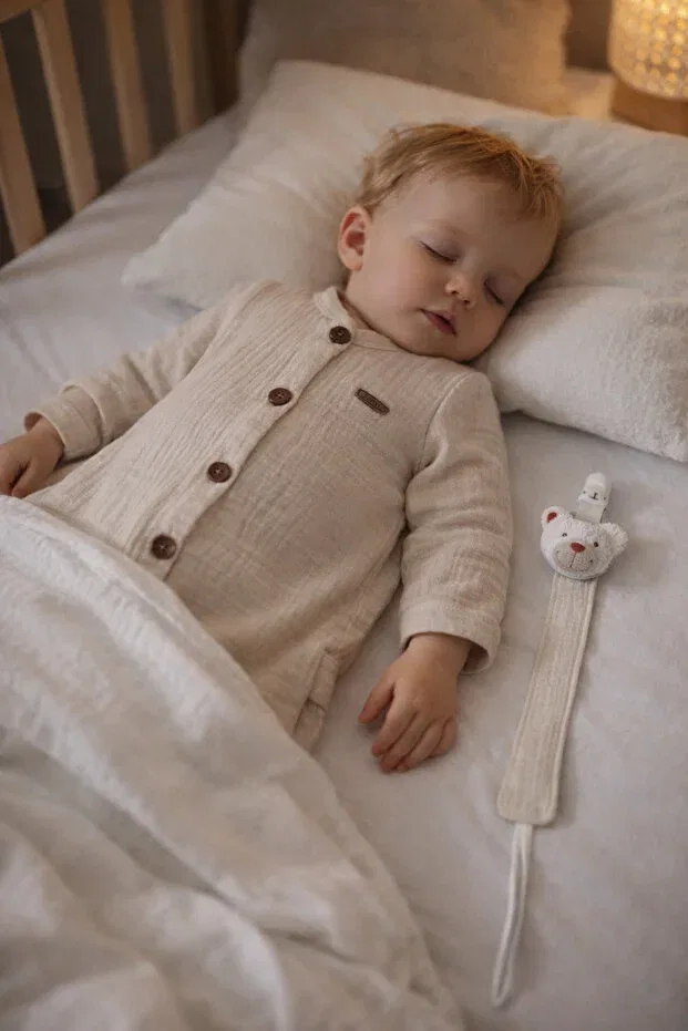 Детское боди-комбинезон муслиновый модель 1094 Babyhola, Beige