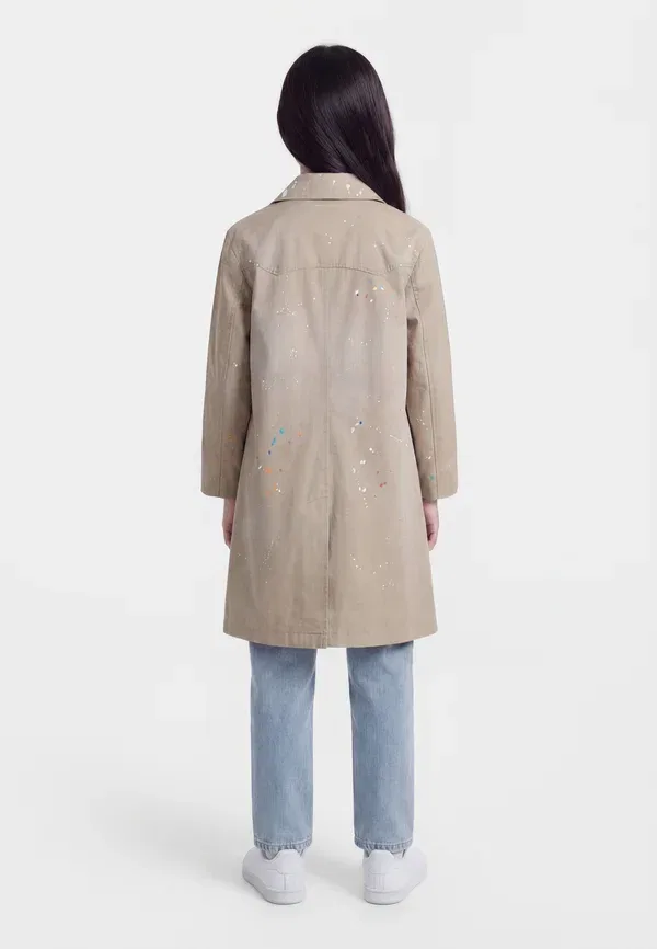 Пальто с принтом Trenchcoat Mm6 Maison Margiela, Dusty Taupe, серый — фото 2