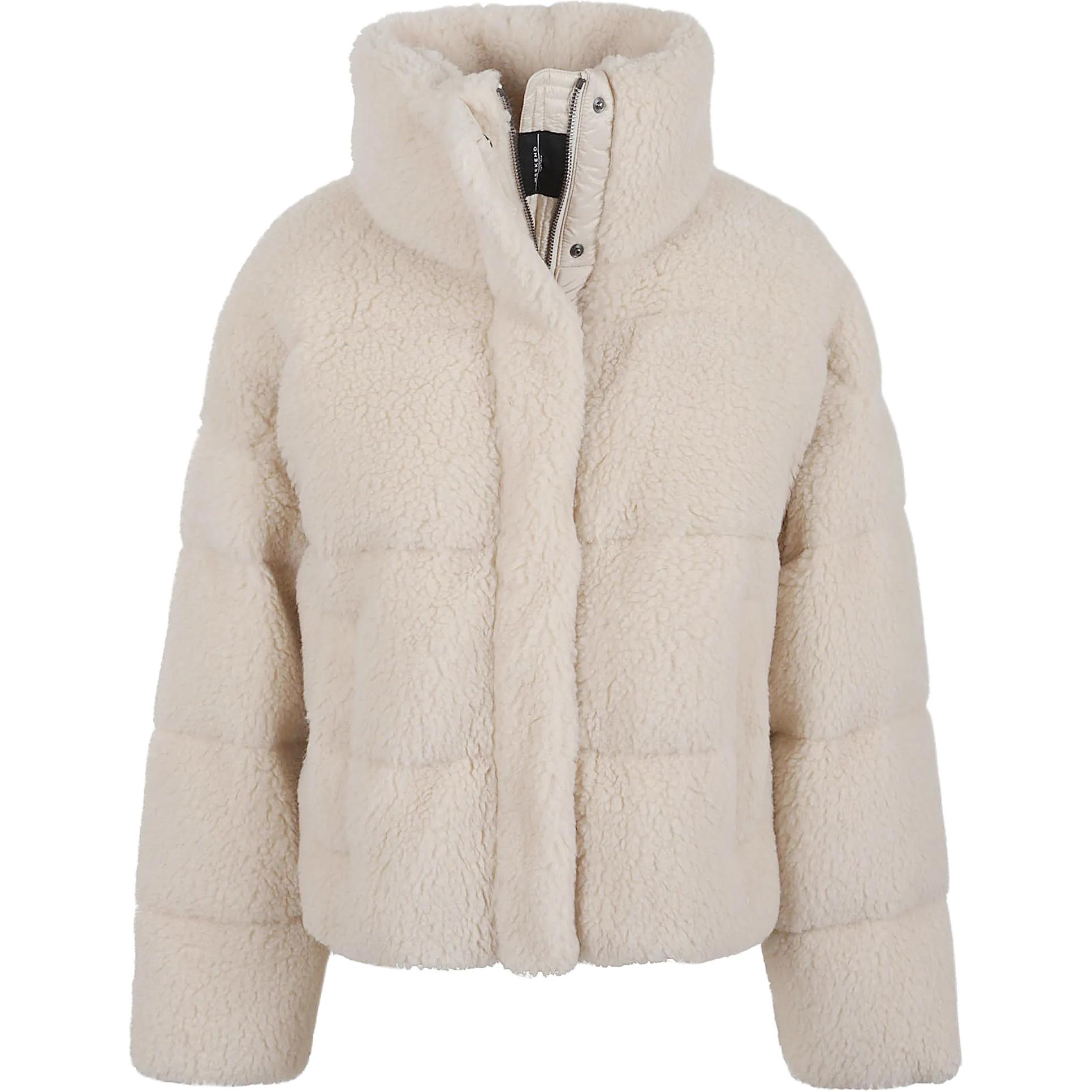 

Пальто из бархатистой ткани, осень-зима 2025, женское Weekend Maxmara, айвори белый