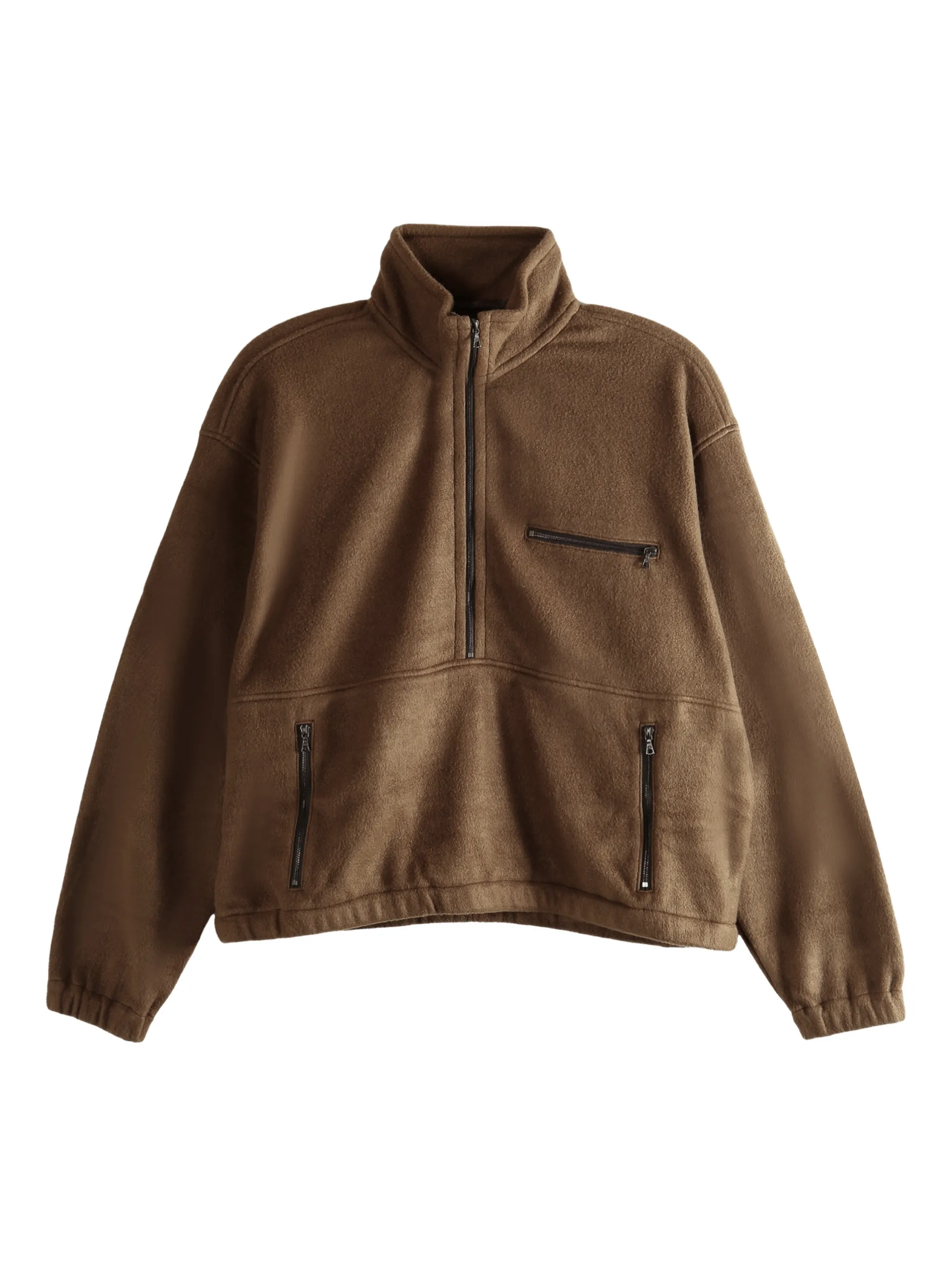 

Флисовая толстовка на молнии наполовину Auralee, коричневый