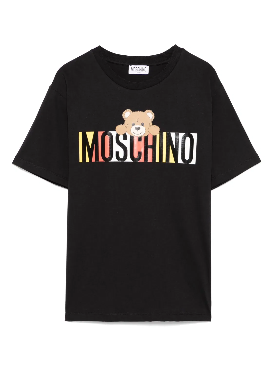 Футболка с мотивом игрушечного медведя Moschino, черный
