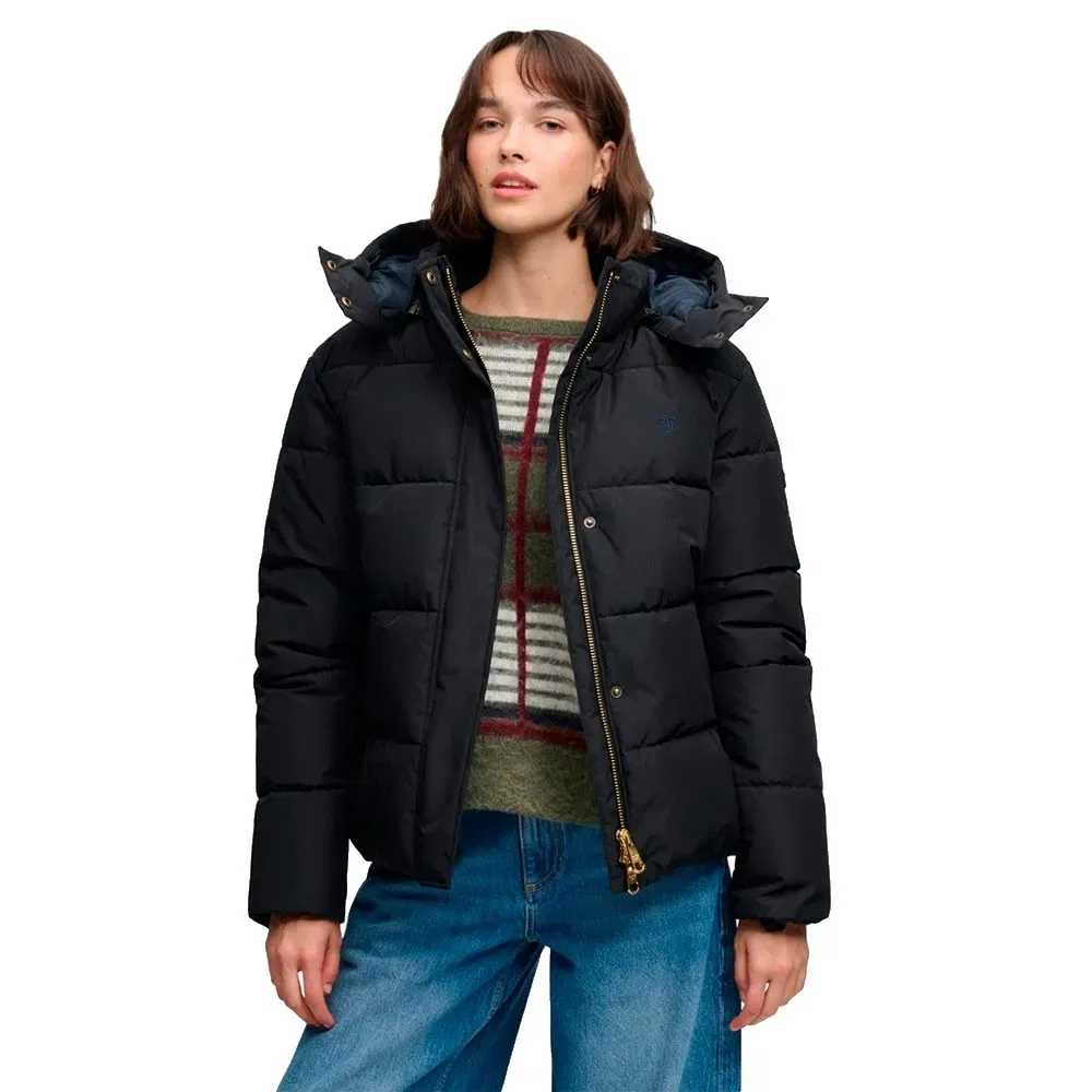 Женский утепленный пуховик Premium Superdry, Black