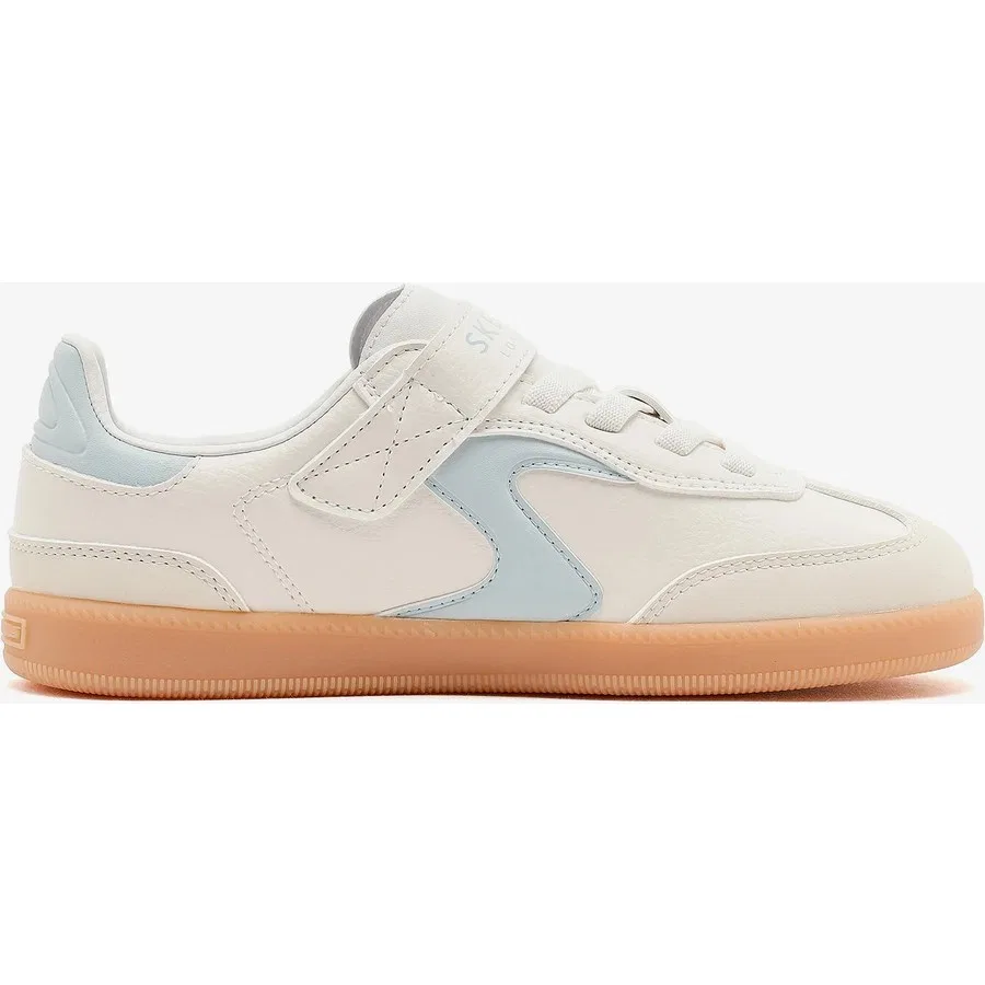 Кроссовки с мягкой стелькой Memory Foam Hotshot Kickoff Squad Skechers, Бежевый/Светло-синий — фото 2