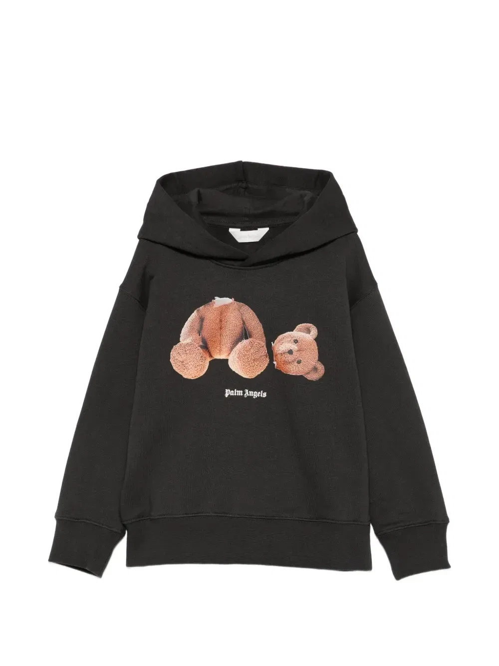 Худи с принтом медведя Palm Angels Kids, черный